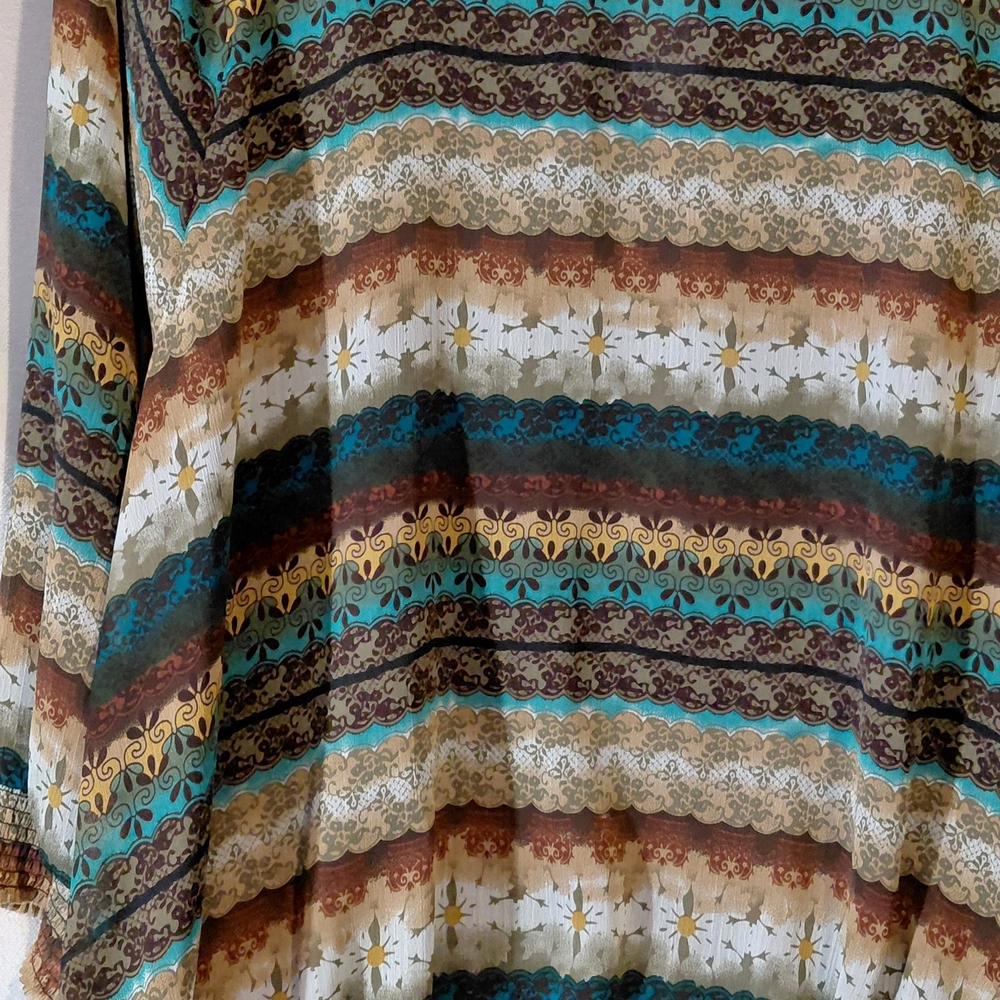 CJ Banks Multicolor Striped Blouse - Picture 14 of 14